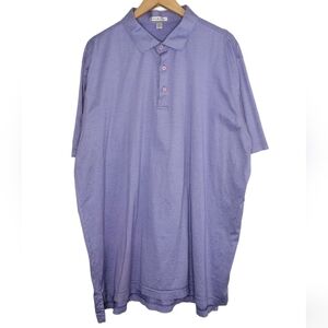 Peter Millar Men's Cotton Striped Athletic Golf Short Sleeve Polo Shirt Size XXL